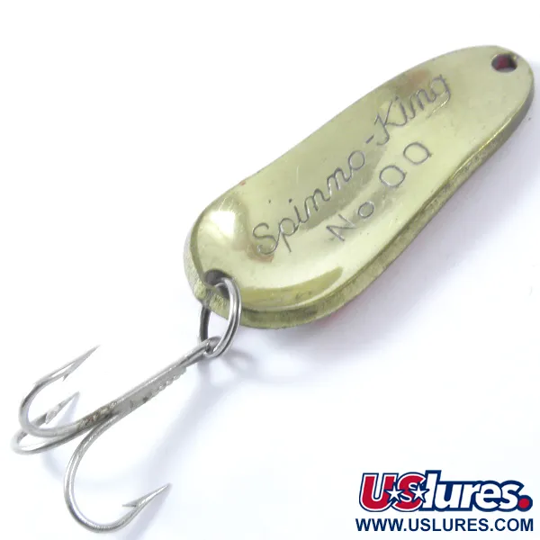Vintage  Weller Spinno-King 00, 1/4oz Red / White / Gold fishing spoon #3374