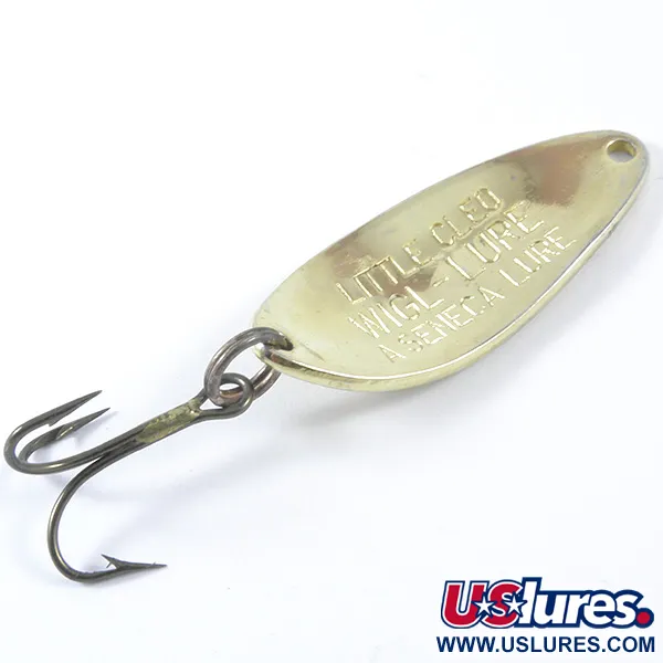 Vintage  Seneca Little Cleo, 1/4oz Gold / Yellow fishing spoon #3383