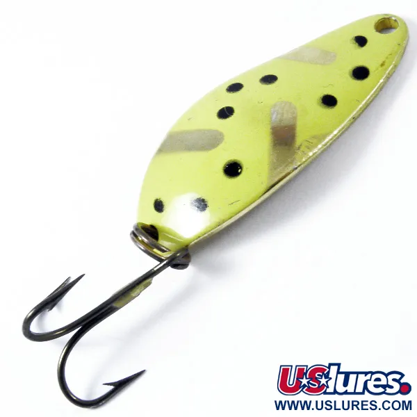 Vintage  Seneca Little Cleo, 1/4oz Gold / Yellow fishing spoon #3383