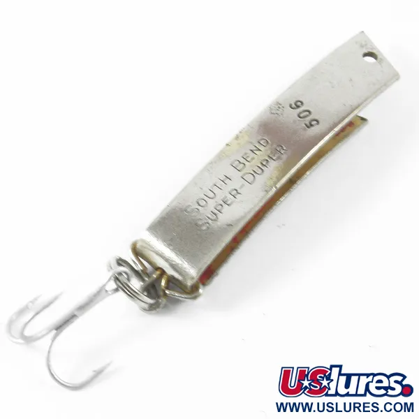 Vintage  South Bend Super-Duper 506, 1/4oz Nickel fishing spoon #3393