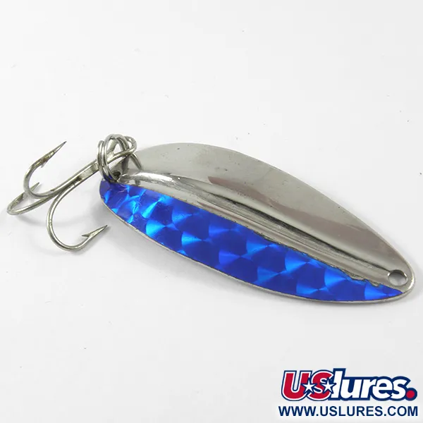 Vintage  TODDCO Main liner , 2/5oz Nickel / Blue fishing spoon #3395