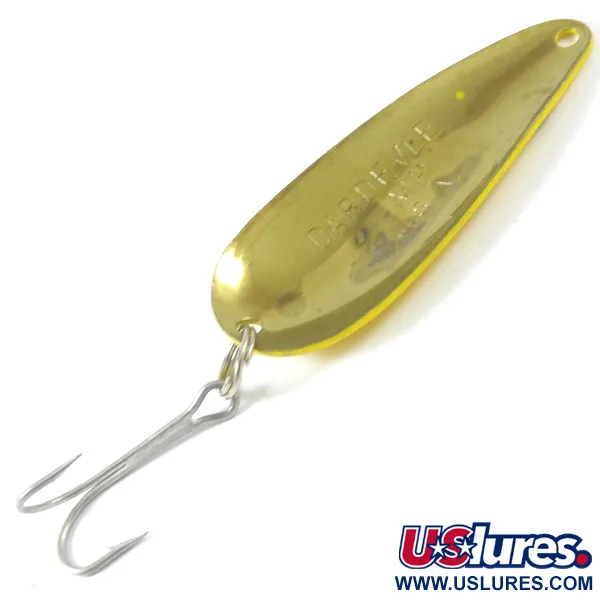  Eppinger Dardevle Imp, 2/5oz Yellow / Black / Brass fishing spoon #3406