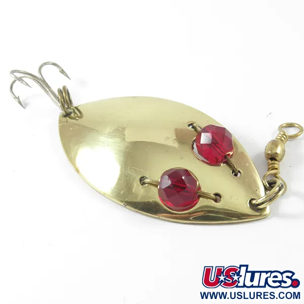 Vintage  Hofschneider Red Eye junior, 1/2oz Gold / Red Eyes fishing spoon #3417