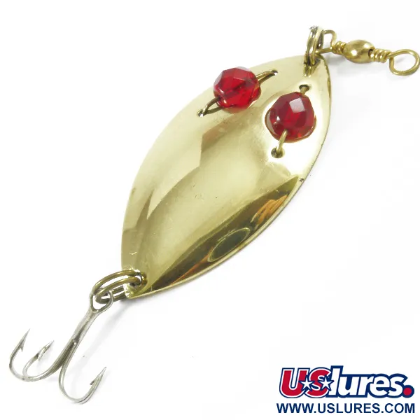 Vintage  Hofschneider Red Eye junior, 1/2oz Gold / Red Eyes fishing spoon #3417