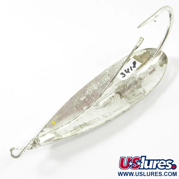Vintage   Weedless Johnson Silver Minnow, 2/5oz Silver fishing spoon #3418