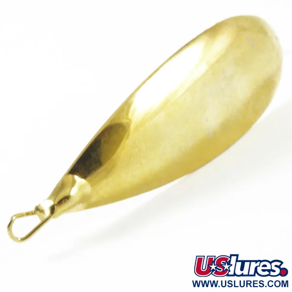 Vintage   Weedless Johnson Silver Minnow , 2/5oz Gold fishing spoon #3421