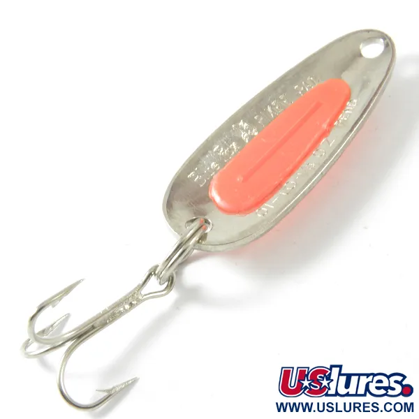 Vintage   Blue Fox Pixee , 3/16oz Nickel / Orange fishing spoon #3442