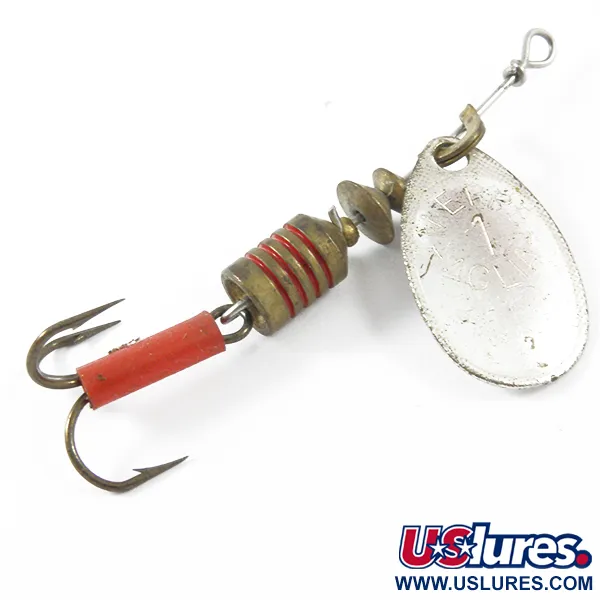 Vintage   Mepps Aglia 1, 1/8oz Silver spinning lure #3455