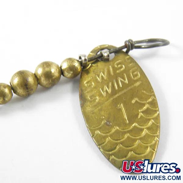 Vintage  Renosky Lures Swiss Swing, 1/16oz Brass spinning lure #3463