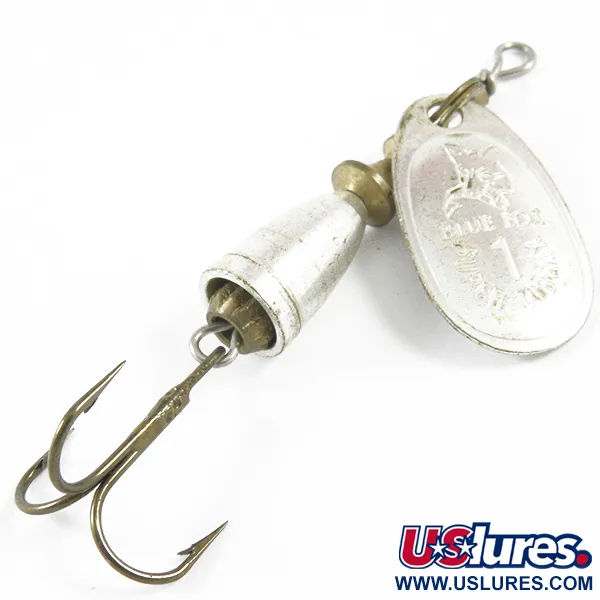 Vintage   Blue Fox Super Vibrax 1, 1/8oz Silver spinning lure #3468