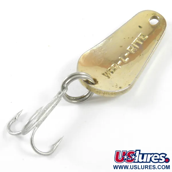 Vintage  Acme Wob-L-Rite, 3/16oz Gold fishing spoon #3472