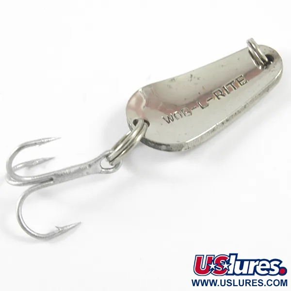 Vintage  Acme Wob-L-Rite, 3/16oz Nickel fishing spoon #3473