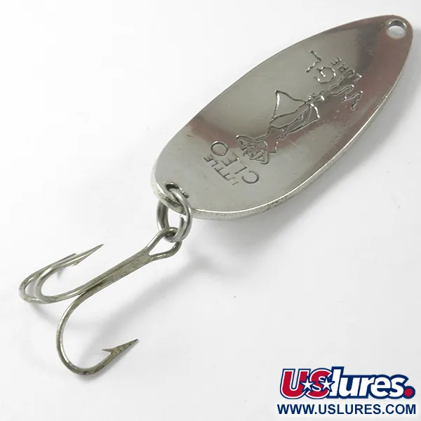 Vintage  Seneca Little Cleo (Hula Girl), 2/3oz Nickel / Hologram fishing spoon #3478