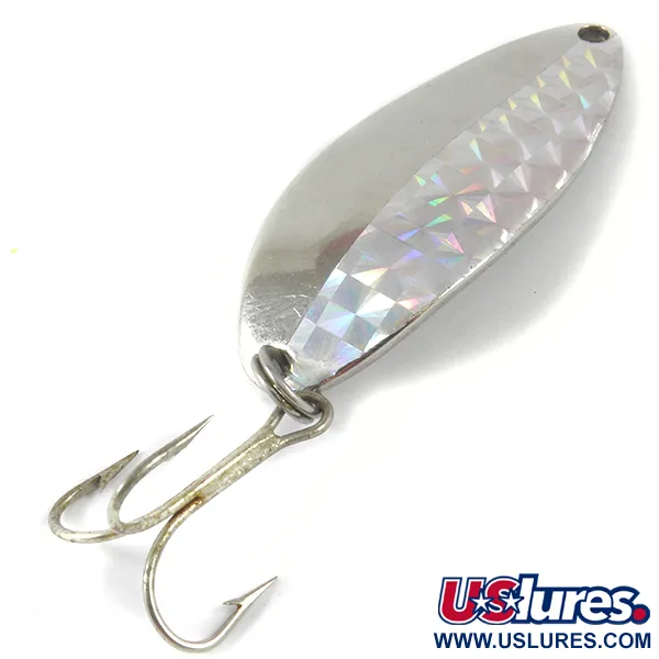 Vintage  Seneca Little Cleo (Hula Girl), 2/3oz Nickel / Hologram fishing spoon #3478