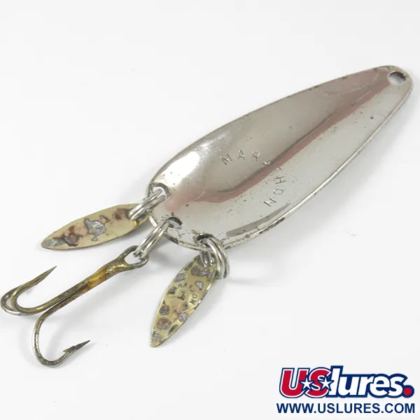 Vintage  Marathon  Marathon, 2/5oz Hammered Nickel fishing spoon #3480