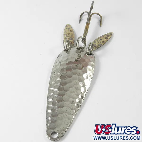 Vintage  Marathon  Marathon, 2/5oz Hammered Nickel fishing spoon #3480