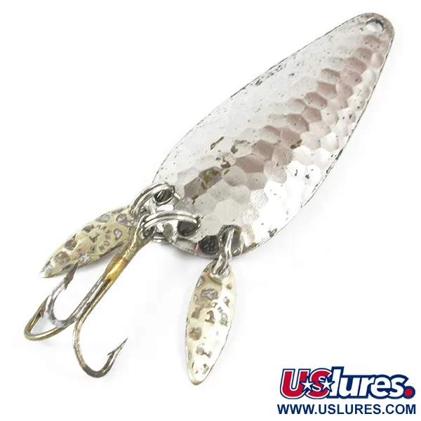 Vintage  Marathon  Marathon, 2/5oz Hammered Nickel fishing spoon #3480
