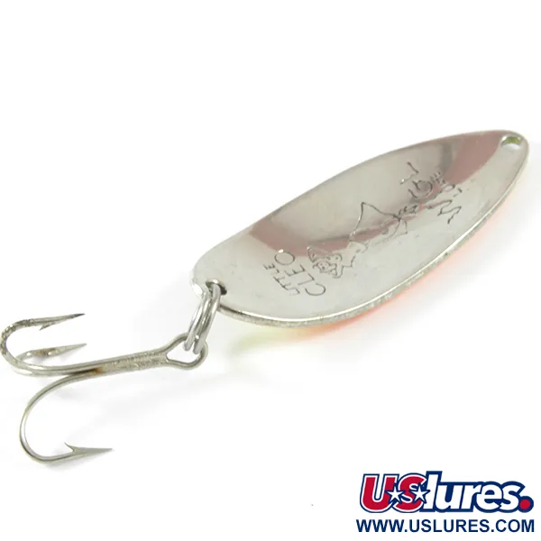 Vintage  Seneca Little Cleo (Hula Girl), 1/2oz Fire Tiger / Nickel fishing spoon #3484