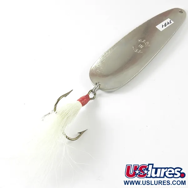 Vintage  Worth Chippewa, 1 1/4oz Nickel fishing spoon #3491