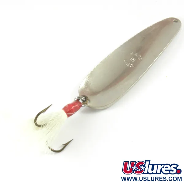 Vintage  Worth Chippewa, 1 1/4oz Nickel fishing spoon #3492