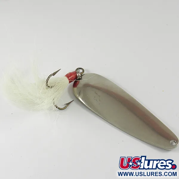 Vintage  Worth Chippewa, 1 1/4oz Nickel fishing spoon #3492