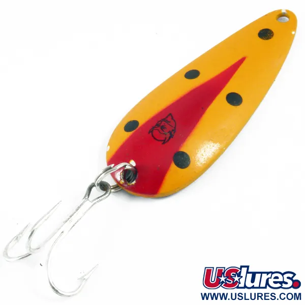 Vintage  Eppinger Dardevle Imp, 2/5oz Orange / Red / Nickel fishing spoon #3502