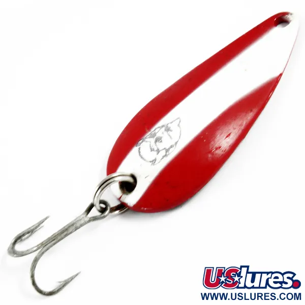 Vintage  Eppinger Dardevle Spinnie, 1/3oz Red / White / Nickel fishing spoon #3504