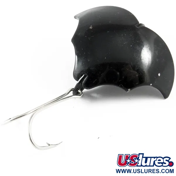 Vintage  Harrison Industries Baby Bat, 1/2oz Black fishing spoon #3506