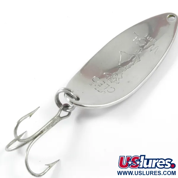 Vintage  Seneca Little Cleo (Hula Girl), 1/2oz Nickel / Red fishing spoon #3510