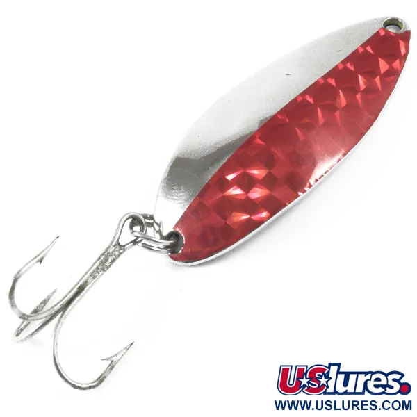 Vintage  Seneca Little Cleo (Hula Girl), 1/2oz Nickel / Red fishing spoon #3510