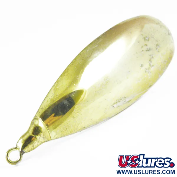 Vintage   Weedless Johnson Silver Minnow , 3/5oz Gold fishing spoon #3512