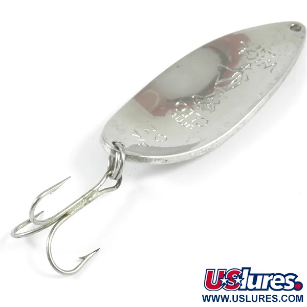 Vintage  Seneca Little Cleo (Hula Girl), 3/4oz Nickel / Blue fishing spoon #3515