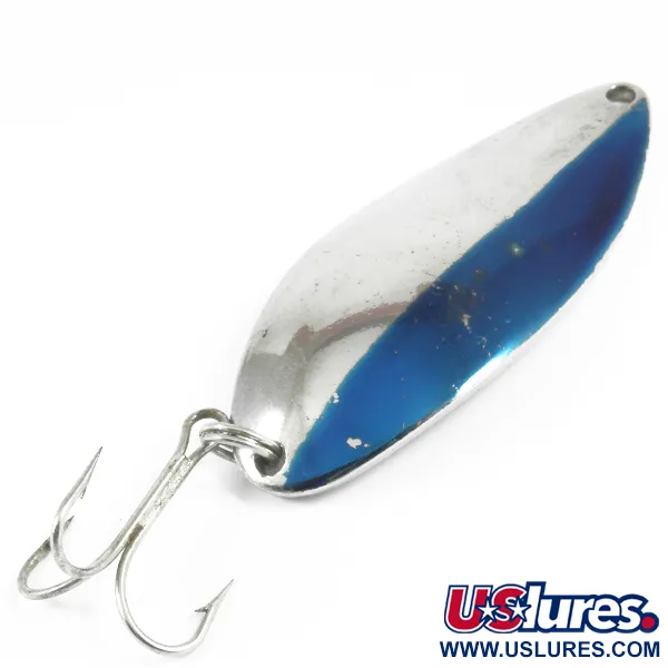 Vintage  Seneca Little Cleo (Hula Girl), 3/4oz Nickel / Blue fishing spoon #3515