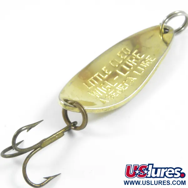 Vintage  Seneca Little Cleo, 1/4oz Gold / Red fishing spoon #3518