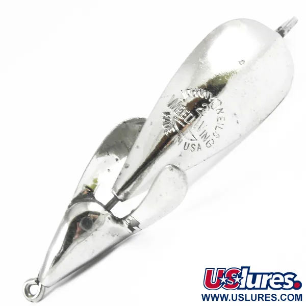 Vintage  Johnnie O'Neil Weedless Weed Wing Jonny ONeils, 1/3oz Nickel fishing spoon #3523
