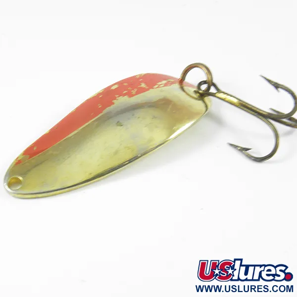 Vintage  Seneca Little Cleo (Hula Girl), 1/3oz Gold / Red fishing spoon #3525