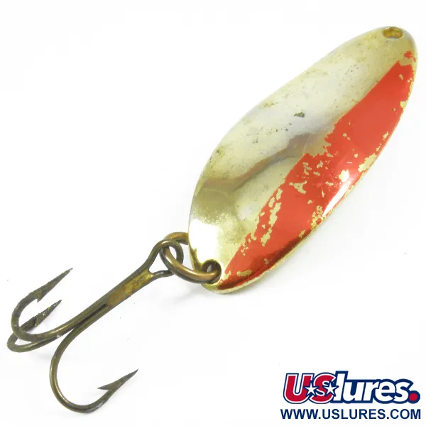Vintage  Seneca Little Cleo (Hula Girl), 1/3oz Gold / Red fishing spoon #3525