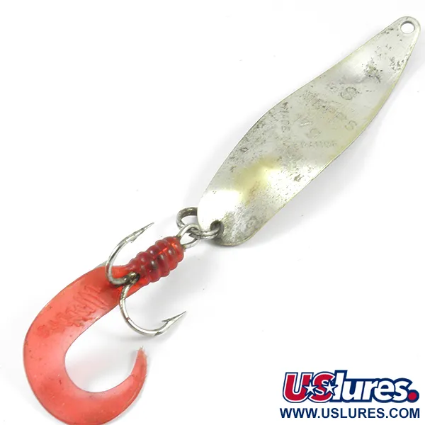 Vintage   Mepps Syclops 2, 3/5oz Silver / Red fishing spoon #3526