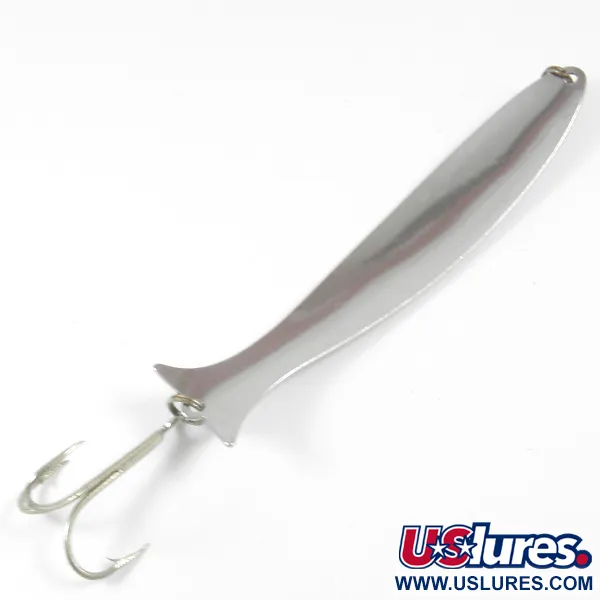 Vintage  Williams Mooselook wobbler, 1/3oz Silver fishing spoon #3528