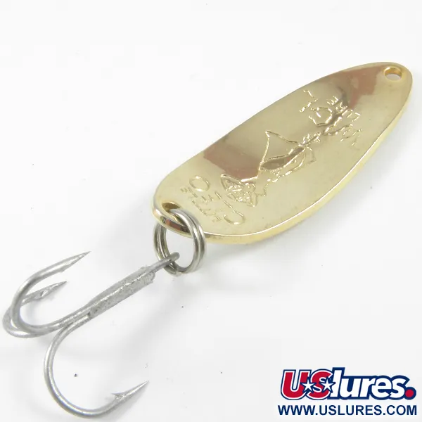 Vintage  Seneca Little Cleo (Hula Girl), 1/3oz Gold fishing spoon #3533
