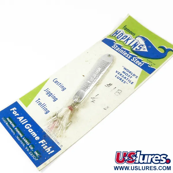   Hopkins s1, 1/2oz Hammered Nickel fishing spoon #3534