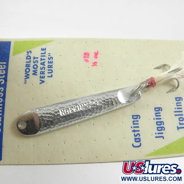   Hopkins s1, 2/5oz Hammered Nickel fishing spoon #6267