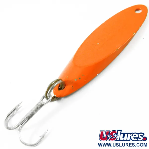 Vintage  Acme Kastmaster, 1/4oz Nickel / Orange fishing spoon #3541