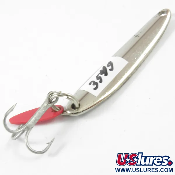 Vintage   Bay de Noc Swedish pimple, 3/16oz Nickel fishing spoon #3549