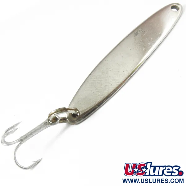 Vintage   Bay de Noc Swedish pimple, 3/16oz Nickel fishing spoon #3551