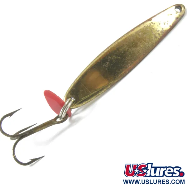 Vintage   Bay de Noc Swedish pimple, 1/4oz Brass fishing spoon #3552