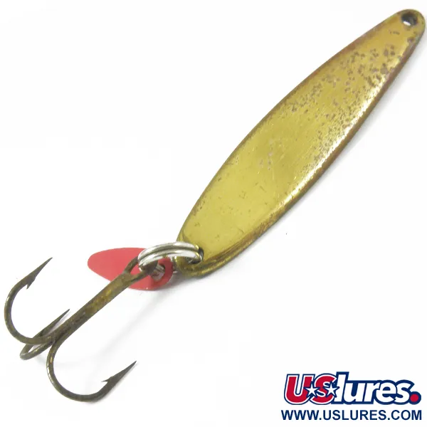 Vintage   Bay de Noc Swedish pimple, 1/4oz Brass fishing spoon #3552