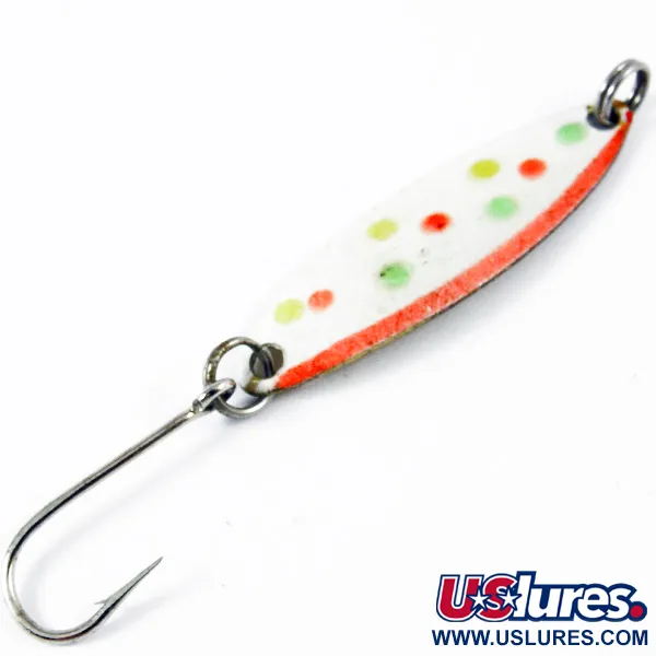 Vintage  Luhr Jensen Needlefish 1 UV, 1/16oz UV Glow in UV light, Fluorescent fishing spoon #3554