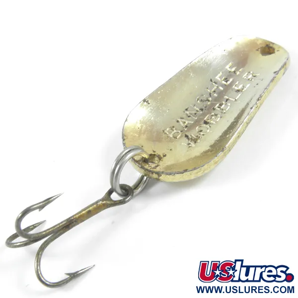 Vintage  Unknown Banshee wobbler, 1/4oz Gold fishing spoon #3577