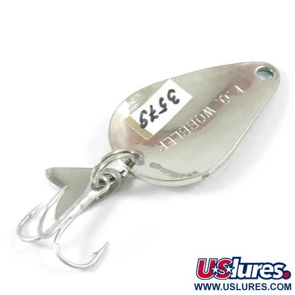 Vintage  Acme K.O. Wobbler, 1/4oz Nickel / Blue fishing spoon #3579